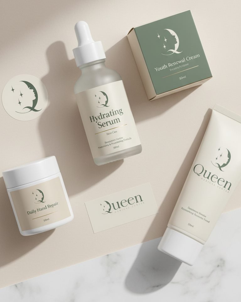Sérum, crème et soins de la gamme Queen Medical Center