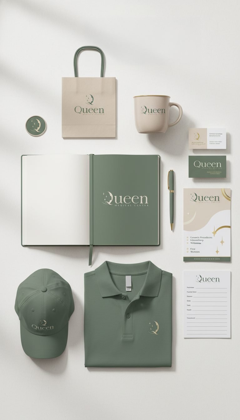 Carnet, papeterie et objets aux couleurs de Queen Medical Center